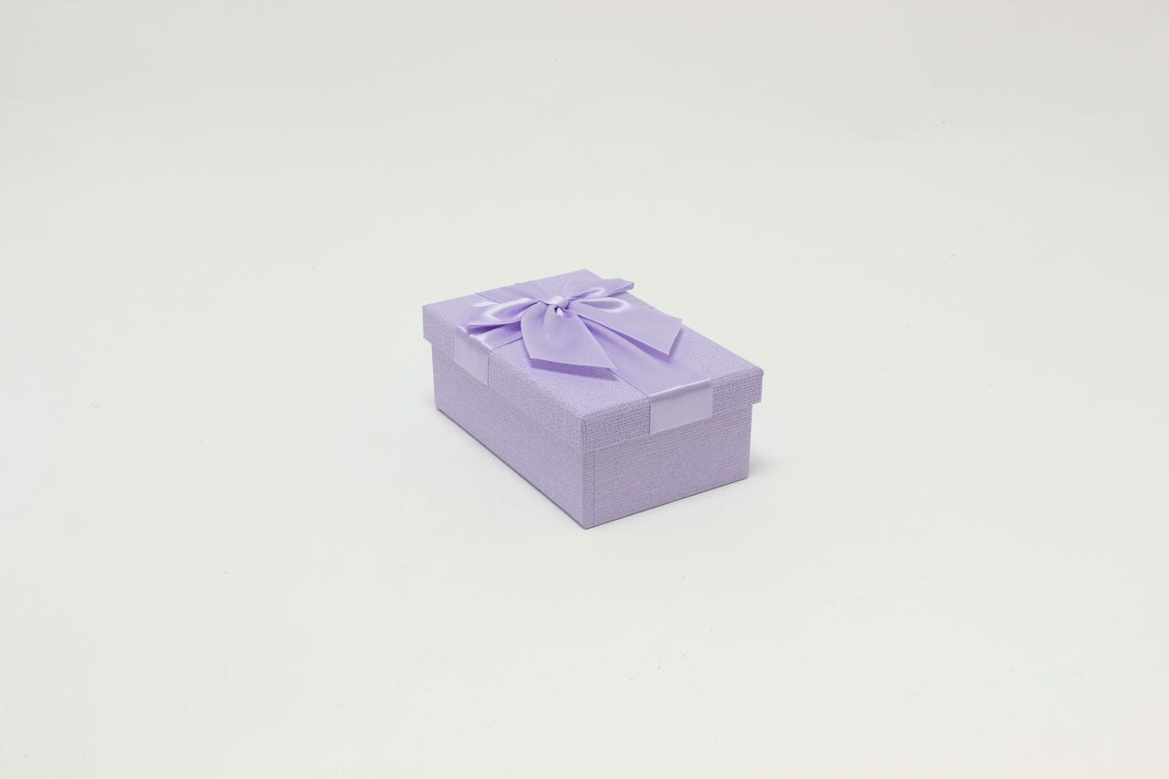 Коробка прямоугольная "Бант" Сиреневый 16,8*10,8*6,5 см (Арт) 721604/0031-10