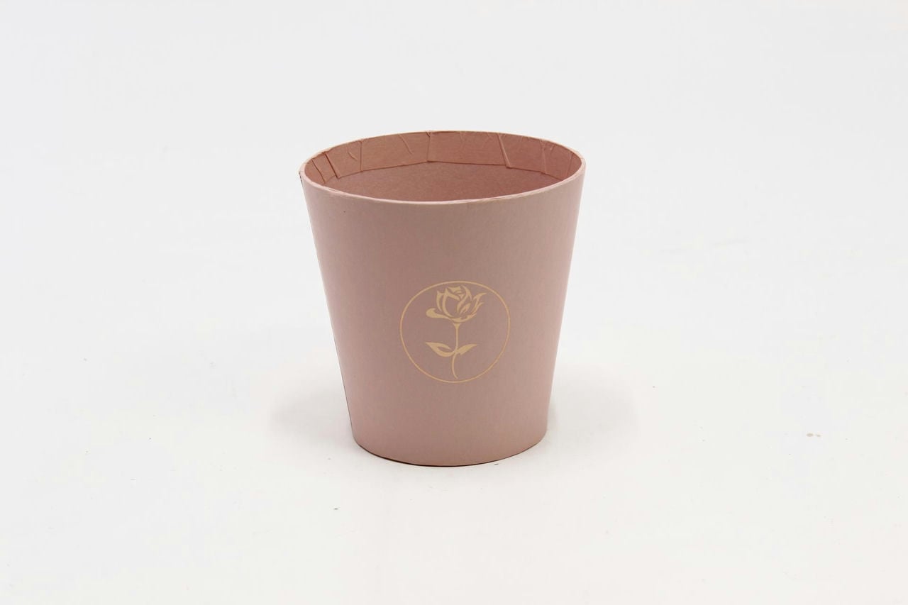 Коробка "Ваза для цветов" 10,7*10,6 см с тиснением "Мини" Розовый