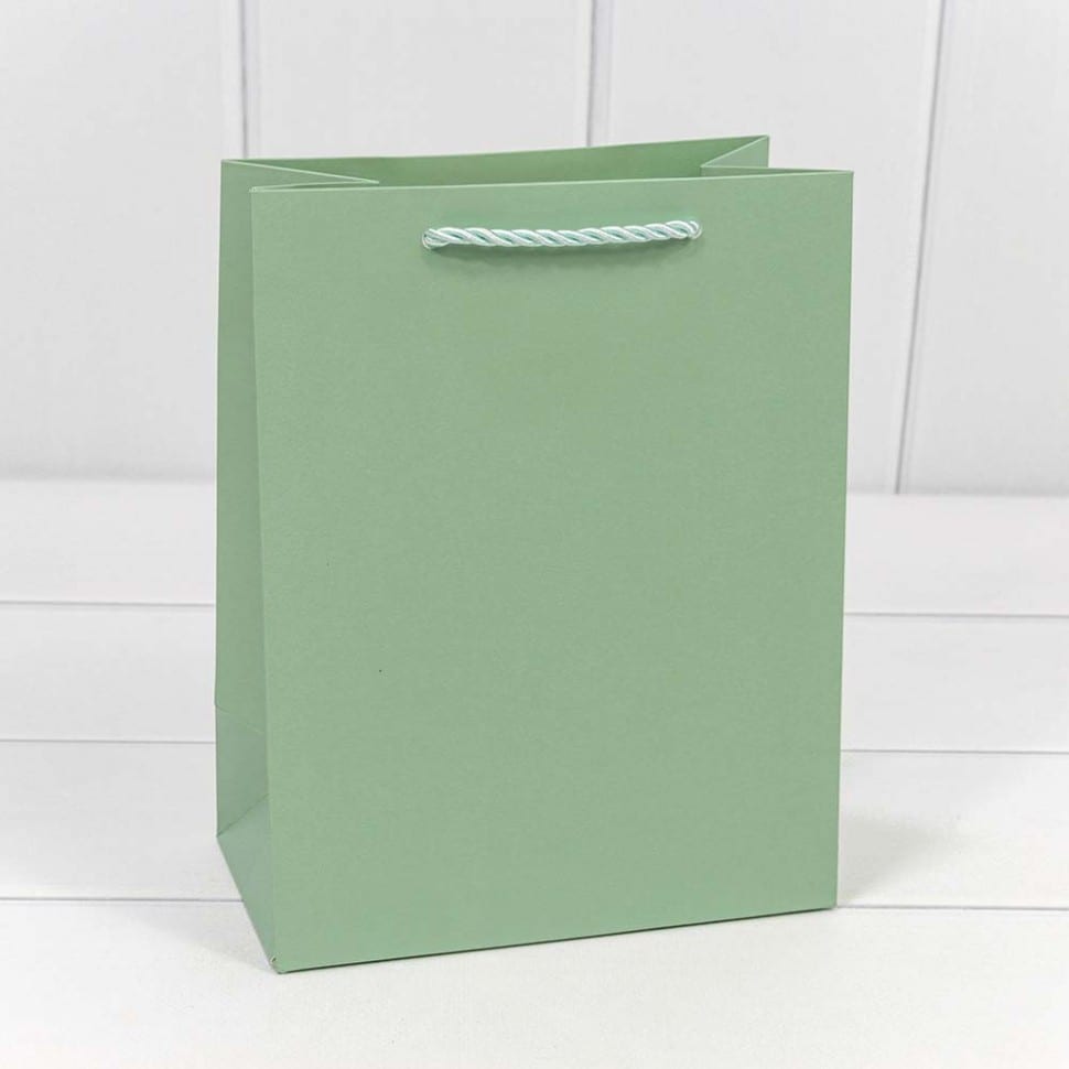 Пакет подарочный "Фактура" Зелёный 18*23*10 см