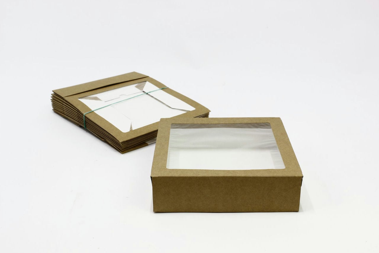 Коробка крафт ECO ТABOX 1555 PRO, 200*200*5,5 мм (5шт в 1 упак)