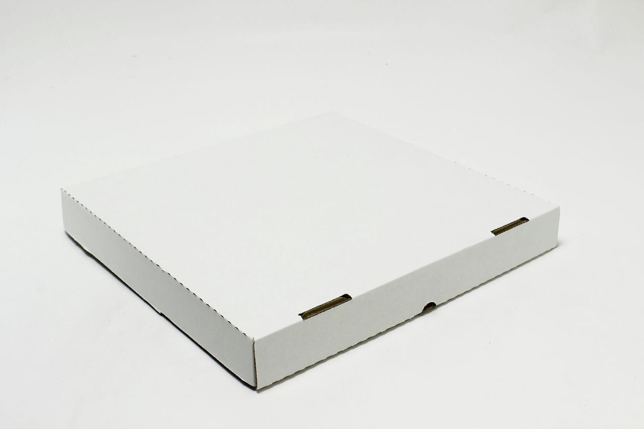 Коробка под пиццу 320х320х40 мм гофрокартон белый (5шт в 1 упак)