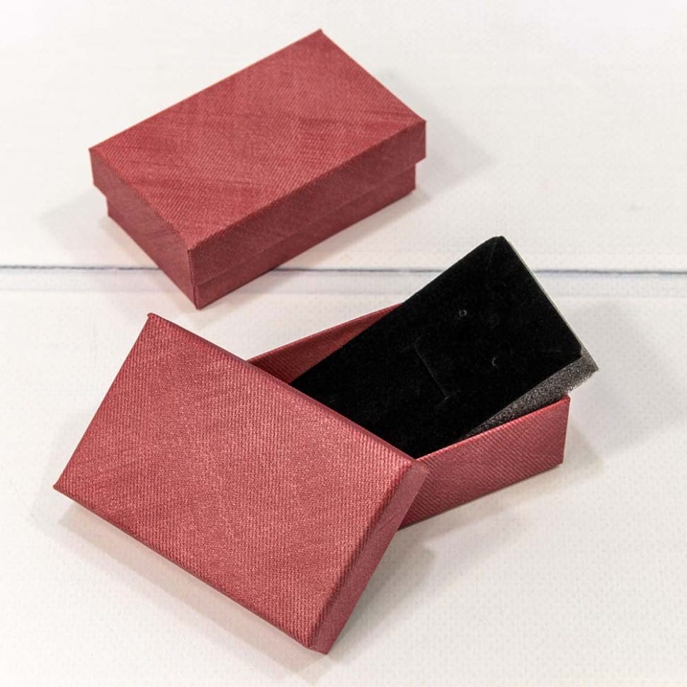 Коробка Прямоугольная 8*5*2,5 см, Тёмно-красный