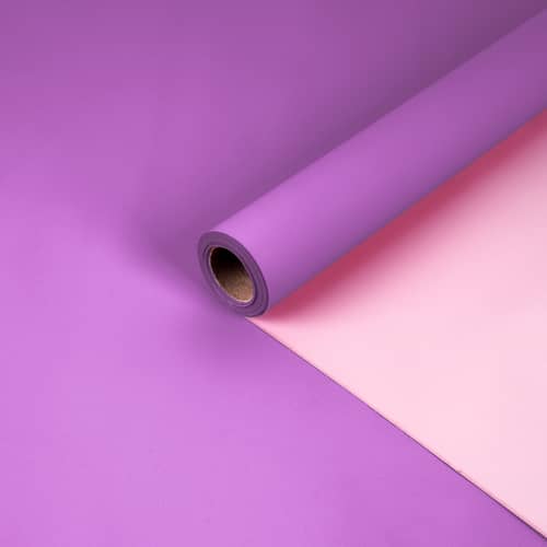 Пленка матовая двухсторонняя 58см*10м Пурпурная/Розовая (48)
