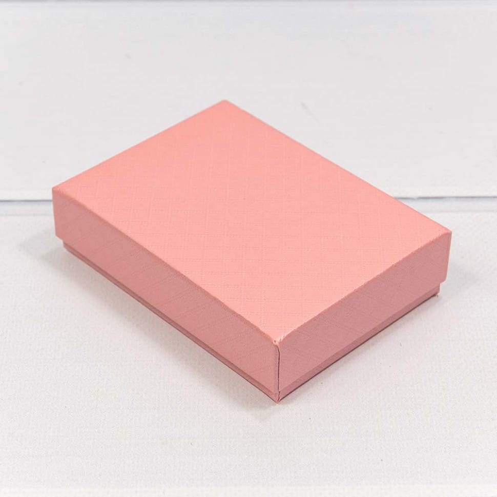 Коробка Прямоугольная 11*8*3,4 см, Ромбики" Розовый