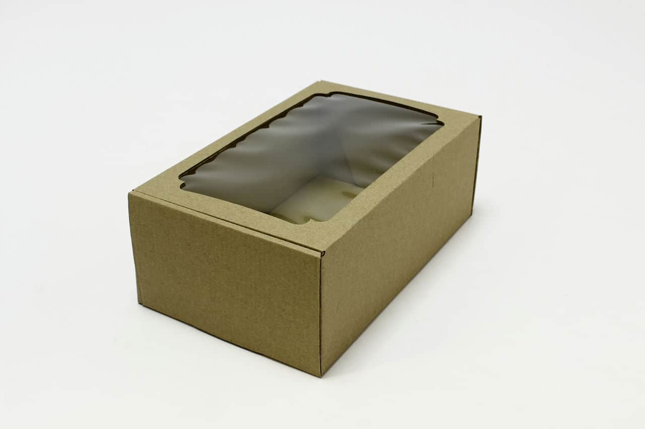Коробка с окном 230 х 145 х 90 мм, F4.1 крафт (Цена за 1шт)